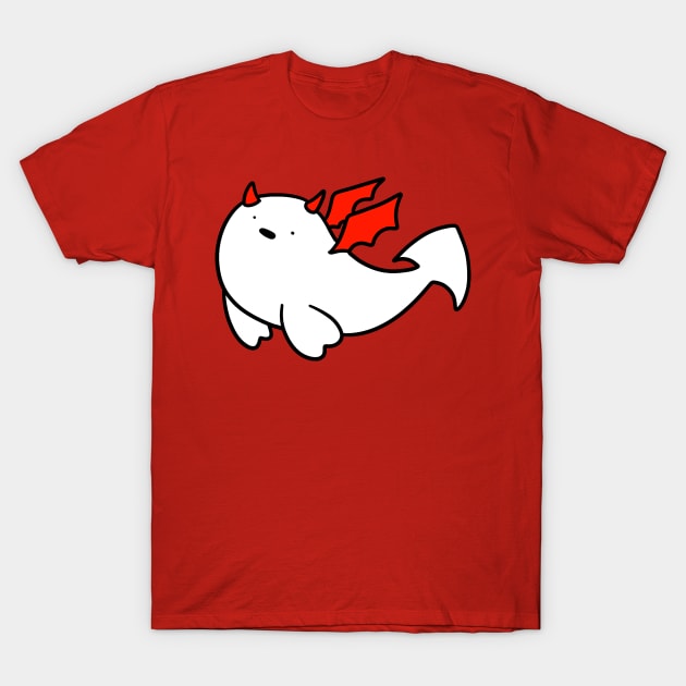 Red Devil Baby Harp Seal T-Shirt by saradaboru